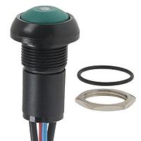 APEM IPR3FAD3L0G Sealed SWITCH PB MOM SEALED IP67 GREEN