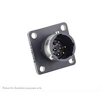 Eaton Souriau-Sunbank UTGX010D98P Receptacles Square flange receptacle, without backshell, with 6 male PCB contacts, IP68/69K in unmated conditions