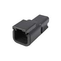 DEUTSCH - TE Connectivity DTMH04-2PB Receptacle REC, 2P, BLK, N, HI TEMP, B