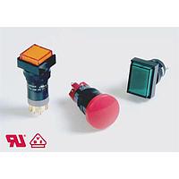 E-Switch D16OAS14KYELYEL Standard Switches Pushbutton Switch 4PDT 8A 125V