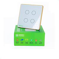 HUNONIC HN04SVT WiFi Touch Switch 4 Square Button (White)