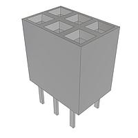 Samtec BCS-103-F-D-DE-BE Socket Pass-Through Socket Strip, 0.100" pitch