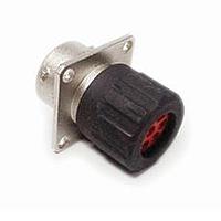 Amphenol SINE Systems RT0W01626SNHEC03 Connectors 26 Position Square Flange Receptacle, Female, Shell Size 16, Silicone Seal, and End Cap with Individual Wire Sealing