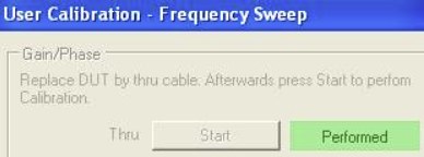 Frequency sweep calibration for impedance measurement