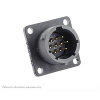 Eaton Souriau-Sunbank UTSX012D10PZ Receptacles Square flange receptacle, without backshell, with 10 male PCB contacts, IP68/69K in unmated conditions, keying Z