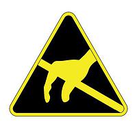 Panduit PESW-A-11Y ISO Pictogram ISO Label, Vinyl,'Static Sensitive symbo