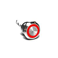 Bulgin MC25MCSRD Capacitive Touch Switches 25mm Norm Clsd SST Red LED