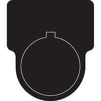 HellermannTyton 596-00403 Labels Foam Nameplate, 1.8" x 1.8" Button Label With 1.8" Hole, PET, Black, 500/roll