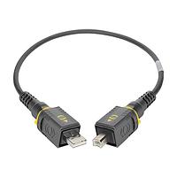 HARTING 09454454902 USB Cables / IEEE 1394 Cables HARTING PushPull V4 v2.0 USB 2.0 Type A-Type B, Cable Assembly, 2xHARTING PushPull, PVC, 1.5m