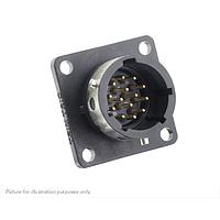 Eaton Souriau-Sunbank UTGX012E14P Receptacles Square flange receptacle, without backshell, with 14 male solder contacts, IP68/69K in unmated conditions