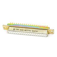 Cinch DC37SV Receptacle DSUB 37F PCB STR GF ZINC