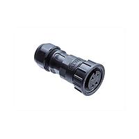Amphenol LTW 1DC-02BFFB-LL7MPP Standard Circular Connector Ceres, Large Size, Plastic, 20A, 02 pins, Female Connector, Female Contact, Straight, 2 Points Lock, Screw-in, Field Installable, F10.1 - F12.0mm, IP67