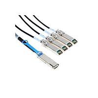Amphenol Cables on Demand SF-QSFP4SFPPS-002 Patch Cord QSFP-4 SFP+ 30AWG 2M
