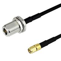 Fairview FMC0211202 SMA Male to N Female Bulkhead Cable LMR-200-FR Coax