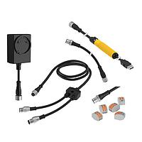 Banner Engineering PRO-KIT-ACC Sensor Hardware DK-Pro Series Accessory Kit Includes; Converter Cable, Splitter; Power Supply, WAGO Wire Nuts; and M12 Double Ended 8-pin to 5-pin Cordset