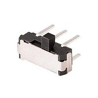 Same Sky (formerly CUI Devices) SLW-91353-2A-RA-D Slide Switches 9.1 x 3.5 x 3.5 mm, 2 mm Raised Slide Actuator, Right-Angle, Through Hole