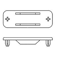 Molex / FCT 173112-0368 Connector Cut Out Cover DB-15 PANEL COVER ABS GRAY