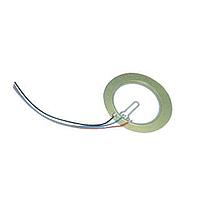 Same Sky (formerly CUI Devices) CEB-20FD64 Piezoelectric buzzer, 20 mm round, 0.43 mm deep, P, 6.4 kHz, 30 V, wire leads, no driving circuit