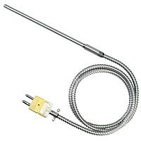 OMEGA TJ36-CASS-316U-6-BX Rugged Thermocouple Transition Joint Probes with Armored Cable (Thermocouple, K, 720 °C, Immersion Probe)