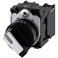 SIEMENS 3SU11002BF601MA0 Control Switches SEL SW, 2POS, MTND, SHORT HANDLE, WHT