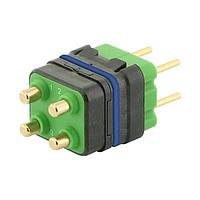 Eaton Souriau-Sunbank 8MQ2M0412RAE046E Modular Connectors - Push Pull MQuick module, sealed, with male straight PCB contacts, tin lead free plated