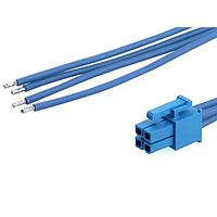 Molex 226245-2044 Discrete Wire Mini-Fit Versa Color-to-Pigtail CBL ASSY 4.2P DR 600mm Lgth 4 Ckt Blue