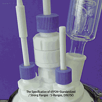 SciLab SL.Rea4020 PTFE Reactor Lid, DN200, 6-Screw Sockets, 2x34/-, 3x24/- & 45/-