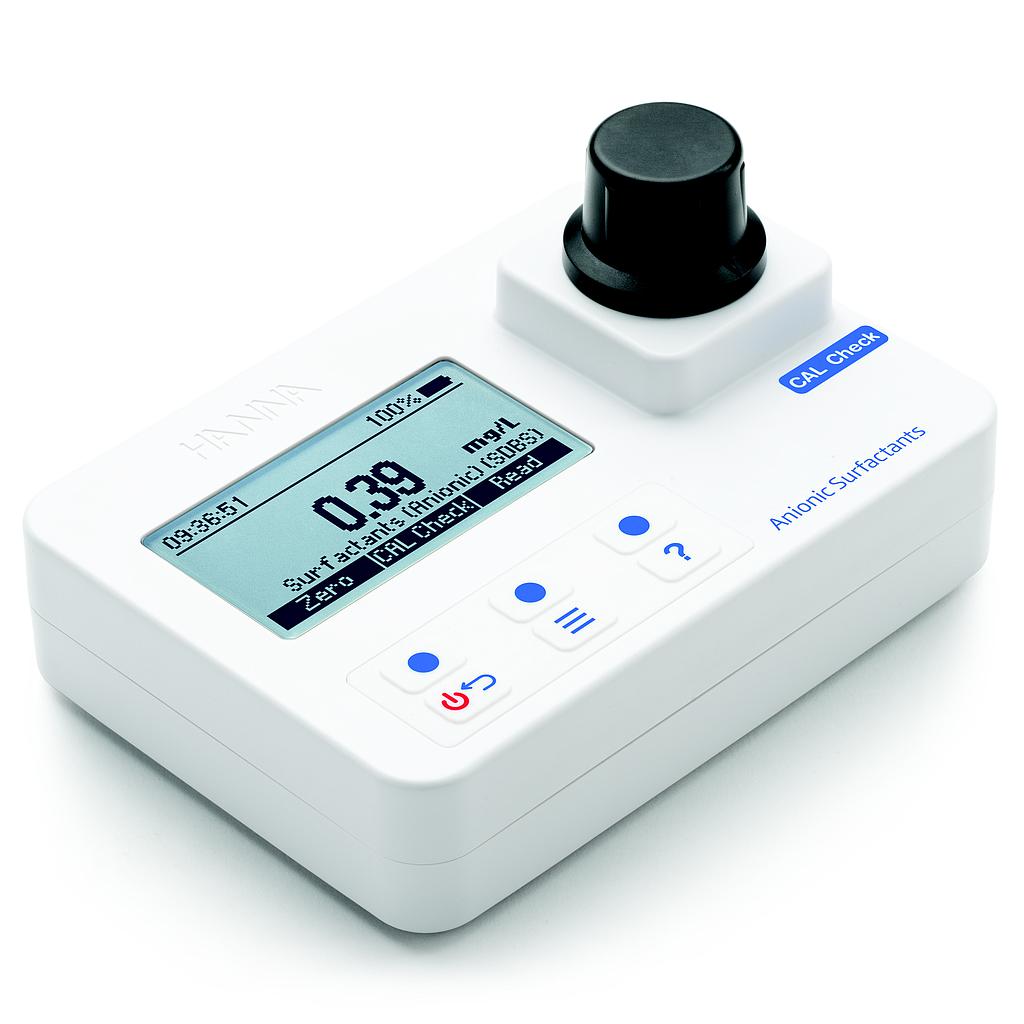 Portable photometer used for anionic surfactant measurement in water testing