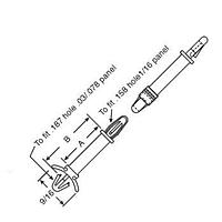 Eagle Plastic Devices 561-LLP187 PCB Support, Locking PCB SUPT L/L 3/16