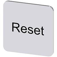 SIEMENS 3SU19000AF810DU0 Labeling Plate, Reset INSCR. LABEL, SILVER 22 X 22MM, RESET