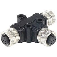 Bulgin PXPPVC12TSFF08AFBBFB T-Adapter M12 A-Coding 8 Pins T Splitter(M12*