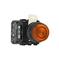 Eaton E22TB9X10A Pushbutton Switches ILL PB AMB EXTD LEN BLK BZEL 120V W/1NO
