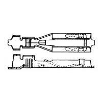 AMP Connectors - TE Connectivity 66009-2 Contacts AMP BLADE RECP PLTD 30 AU