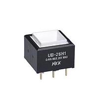 NKK Switches UB26SKG035C Pushbutton Switches SQ DPDT ON-ON RED LED PC BODY ONLY