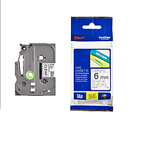 BROTHER TZe-111 6mm TZe-Tape Black on Clear