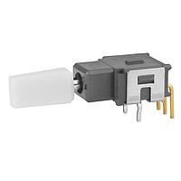 NKK Switches A18KH-AB Process Sealed Subminiature Toggles (ON)OFF(ON) .370 WHT RIGHT ANGL PC .4VA