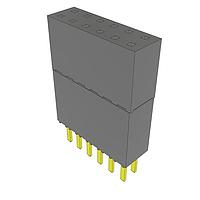 Samtec ESW-106-44-G-D Stackthrough .100" Elevated Socket Strip