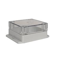 Bud Industries PN-1336-ACMB PCB Enclosure IP68 NEMA 6P Box with Clear Cover and Mounting Brackets (4.7 X 4.7 X 2.4 In)