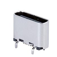 Same Sky (formerly CUI Devices) UJ20-C-V-G-SMT-P16-TR USB Type C Type C, 2.0, Vertical, Gold plated 3u, Surface Mount, 16 pin, No EMI