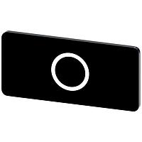 SIEMENS 3SU19000AC160QA0 Labeling Plate, O INSCR. LABEL,BLK 12.5 X 27MM, SYMBOL: O