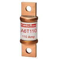 Mersen A6T110 Fast Acting Class T Fuses Fuse,Class T,Fast Acting,200kA AC,100kA DC,600VAC/300VDC,110A