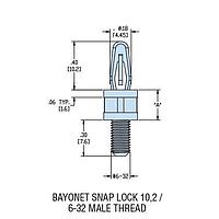 Heyco 10752F Threaded Support, Male HSCBS6-16 V-0 NATURAL