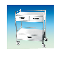 SciLab C9.4243 Stainless-steel Cart (3 Drawer, 2 Shelf)