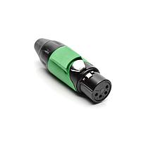 Amphenol Audio AX4FB5M-AU Connectors 4P SOCKET F PLUG BLKGLD W GRN MRK SLV