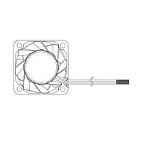 Delta Electronics, Inc. FFB0424VHN-B Tubeaxial DC Tubeaxial Fan, 40x28mm, 24VDC, Ball Bearing, Lead Wires