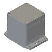 Serpac RBF33P06G28G NEMA/IP Rated Gray/Gray Flanged Base Plastic Box Enclosure for Wall/Surface Mount