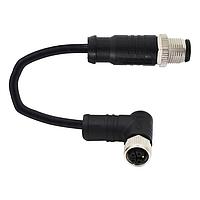 Amphenol LTW M12B05FL-12BFR-SBA05 Sensor Cables / Actuator Cables M Series Sensor Connector, M12, B Code, Metal, 4A, 05 pins, Female Connector, Female Contact, Straight-to-Right Angle, Screw Thread, Overmolded Double Ended, Length 500mm, IP68