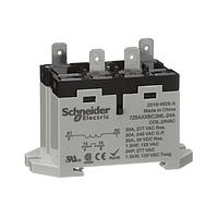 Schneider Electric Relays 725AXXBC3ML-24A Standard Power Relay SPST-NO 30A DIN LED 24 VAC