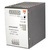 Carlo Gavazzi SPDE244803R Power Supplies Switching Power Supply, AC/DC, 480W, Three Phase, 24V, Screw Terminals, IP20,DC OK relay, PFC, DIN-Rail Mounting, Over-load, Over-voltage, Short-circuit and Over-temperature Protections, metal housing