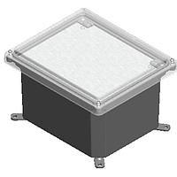 Serpac I352S,TGBG Screw Cover POLY N4 RMV LID GY 11.75"x9.88"x7.45"